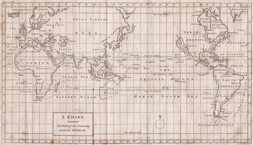 A Chart shewing The Track of the Centurion around the World 1742